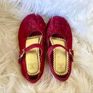 Janie and Jack Red/Burgundy Dress Shoes Size 7